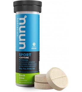 Nuun Active Hydration Energy: Hydrating Electrolyte Tablets, Fresh Lime (8X10 Ct)