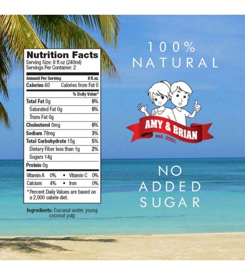 Amy & Brian Natural Coconut Juice With Pulp (12x17.5 Oz)