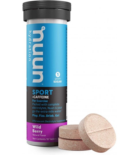 Nuun Active Hydration Energy: Hydrating Electrolyte Tablets, Wild Berry (8X10 Ct)