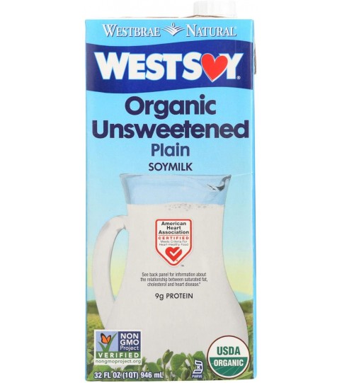 Westsoy Unsweetened Organic Westsoy (12x32 Oz)