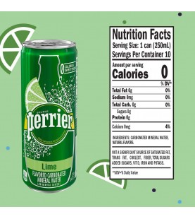 Perrier Sparkling Min Water Lime (3x10Pack )