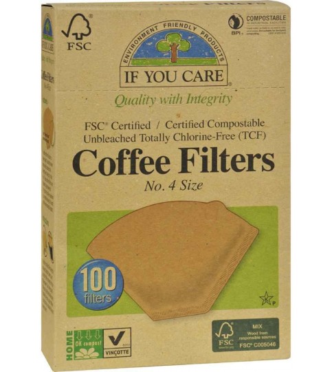 If You Care Coffee Filter #4 Cone Brown Coffee Filter (1x100 CT)