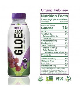 Aloe Gloe White Grape (12x15.2OZ )