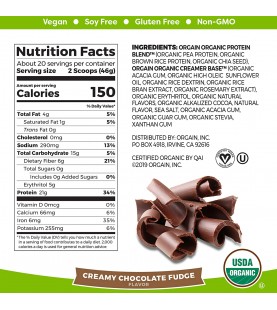 Orgain Creamy Chocolate Fudge (2.05 LB)