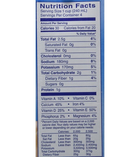 Blue Diamond Original Unsweetened Almond (8x64OZ )