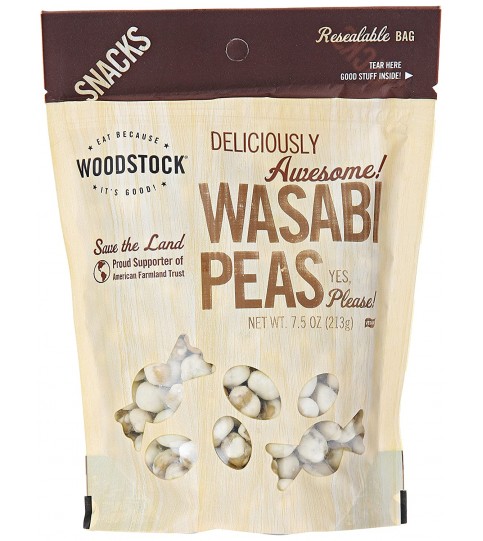 Woodstock Peas Wasabi Natural (8x7.5OZ )