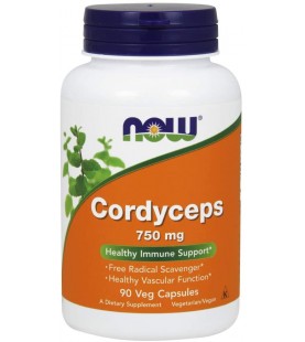 NOW Supplements, Cordyceps 750 mg, Healthy Immune Support, 90 Veg Capsules