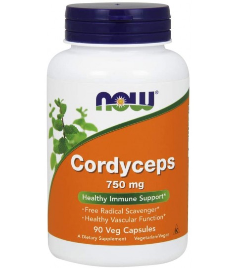 NOW Supplements, Cordyceps 750 mg, Healthy Immune Support, 90 Veg Capsules