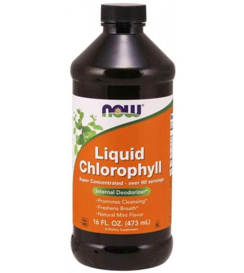 NOW Supplements, Liquid Chlorophyll, Mint Flavor, 16-Ounce