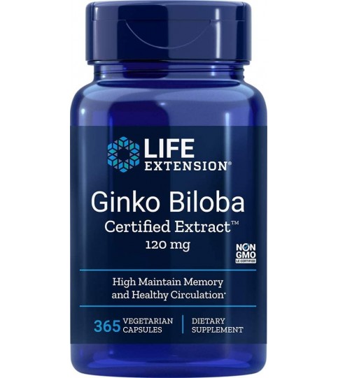 Life Extension Ginkgo Biloba 120mg 365 Capsules