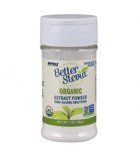 NOW Foods Better Stevia Organic Zero Calorie Powdered Sweetener - 1 oz