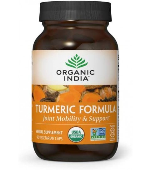 Organic India Turmeric Curcumin Herbal Supplement - 90 Capsules