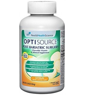 OPTISOURCE Chewable Vitamin and Mineral Supplement Citrus, 120 Count