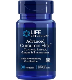 Life Extension Advanced Curcumin Elite Turmeric Extract, Ginger & Turmerones, 30 Softgels