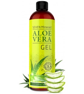 Organic Aloe Vera Gel with 100% Pure Aloe Big 12 oz
