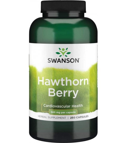 Swanson Premium Hawthorn Berries 250 Caps, 565 mg each