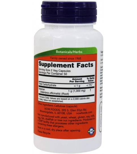 NOW Foods Valerian Root 500 mg,100 Count