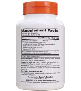 Doctor's Best High Absorption Curcumin From Turmeric Root 500mg (120 Capsules)