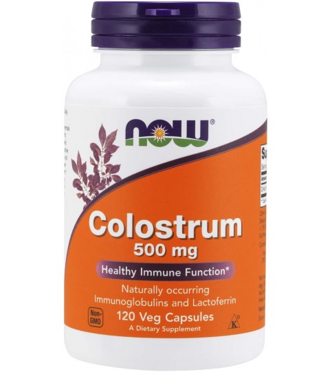 NOW Supplements, Colostrum 500 mg, 120 Veg Capsules