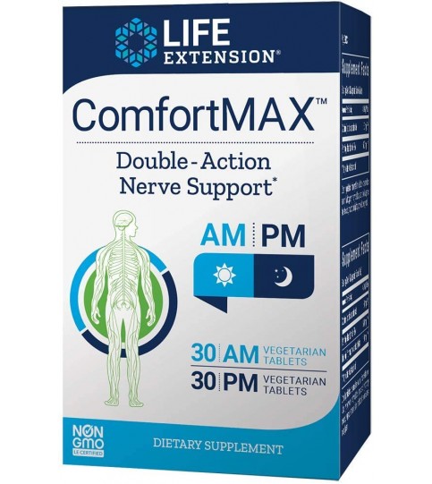 Life Extension ComfortMAX, 30 AM PM Vegetarian Tablets