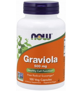 NOW Supplements, Graviola (Annona muricata) 500 mg, 100 Capsules