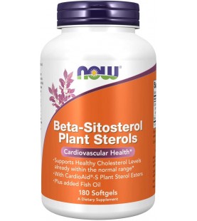 NOW Supplements, Beta-Sitosterol Plant Sterols, 180 Softgels