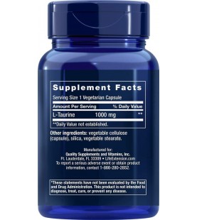 Life Extension Taurine 1000 Mg 90 Capsules
