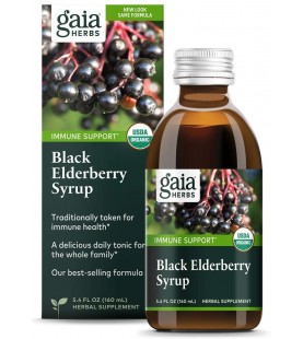 Gaia Herbs Black Elderberry Syrup, 5.4 Fl Oz (Pack of 1)