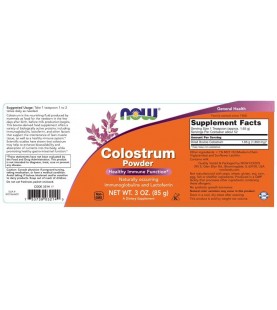 NOW Supplements, Colostrum Powder, 3-Ounce