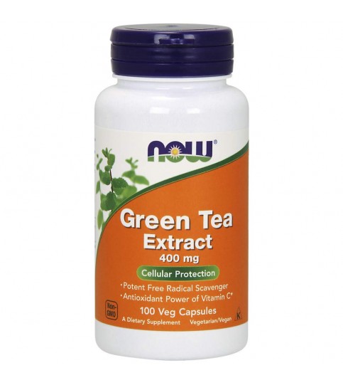 NOW Supplements, Green Tea Extract 400 mg, 100 Veg Capsules