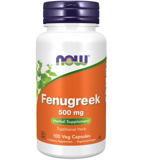 NOW Supplements, Fenugreek 500 mg, 100 Veg Capsules