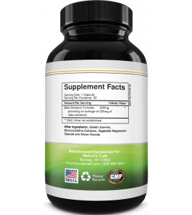 Natures Craft Pure Beta-Sitosterol Supplement - 30 Capsules