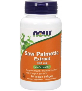 NOW Supplements, Saw Palmetto Extract 320 mg, Men's Health, 90 Veg Softgels