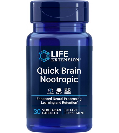 Life Extension Quick Brain Nootropic, 30 Count