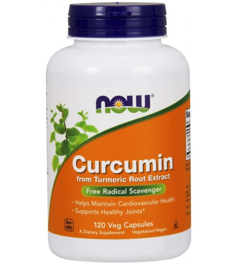 NOW Supplements, Curcumin, derived from Turmeric Root Extract, 120 Veg Capsules