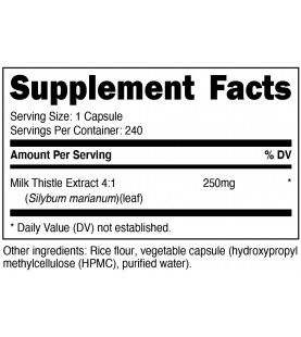 Nutricost Milk Thistle 250mg, 240 Veggie Capsules