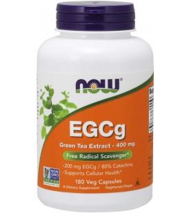 NOW Supplements, EGCg Green Tea Extract 400 mg, 180 Veg Capsules