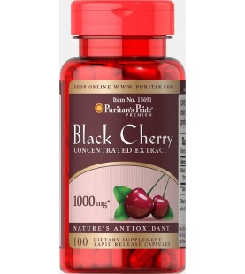 Puritans Pride Black Cherry 1000 mg Capsules, 100 Count