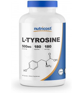 Nutricost L-Tyrosine 500mg, 180 Capsules