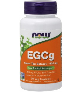 NOW Supplements, EGCg Green Tea Extract 400 mg, 90 Veg Capsules