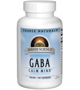 Source Naturals Serene Science GABA 750 mg - 180 Capsules