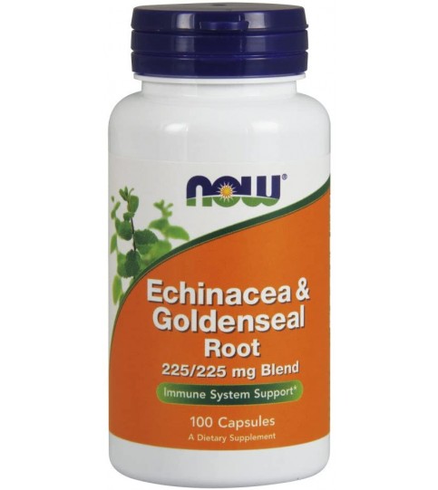 NOW Supplements, Echinacea & Goldenseal Root, 225/225 mg, 100 Capsules