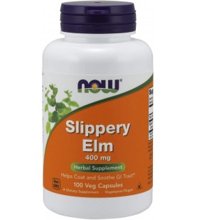 NOW Supplements, Slippery Elm 400 mg, 100 Veg Capsules