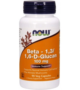 NOW Supplements, Beta 1,3/1,6- D-Glucan 100 mg, 90 Capsules