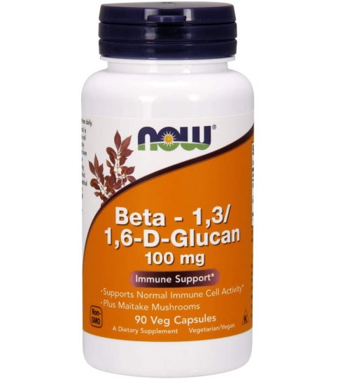 NOW Supplements, Beta 1,3/1,6- D-Glucan 100 mg, 90 Capsules