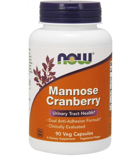 NOW Supplements, Mannose Cranberry, Urinary Tract Health, 90 Veg Capsules