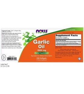 NOW Supplements, Garlic Oil 1500 mg, 250 Softgels