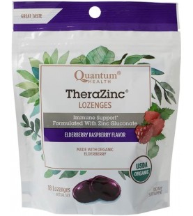 Quantum Health TheraZinc Elderberry Raspberry Lozenges, 18 Ct.