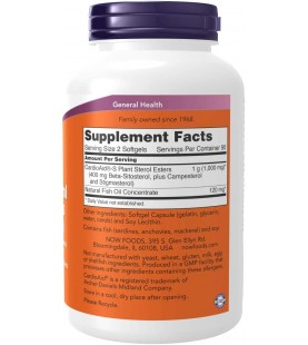 NOW Supplements, Beta-Sitosterol Plant Sterols, 180 Softgels