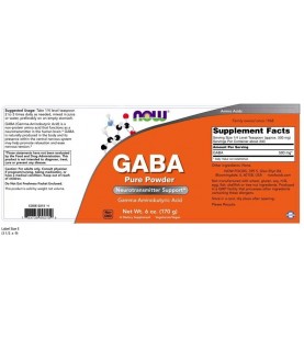 NOW Supplements, GABA (Gamma-Aminobutyric Acid) Powder, 6-Ounce